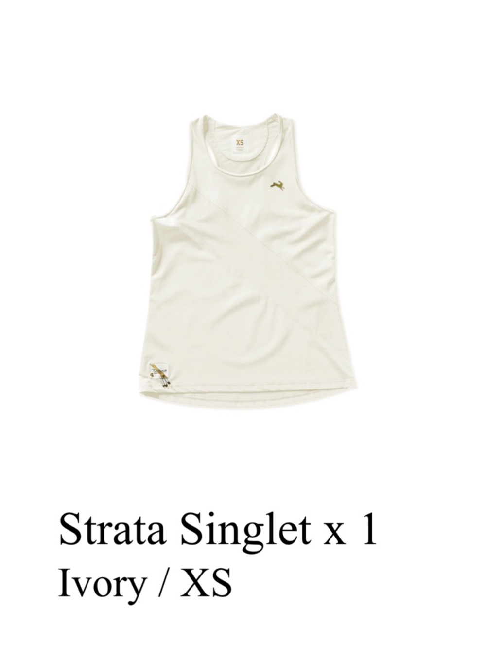 Tracksmith Ivory Strata Singlet Tank 🐇